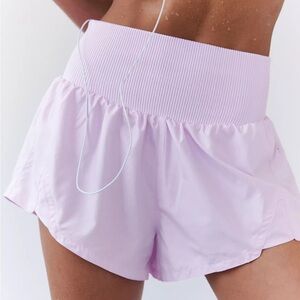 New FP Movement by Free People Pale Pink Athletic Shorts with Rib Waistband
